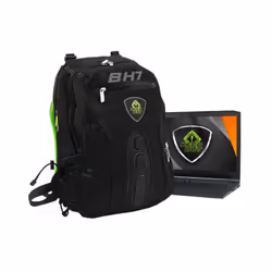 KeepOut BK7G sac à dos Noir, Vert Nylon - Vue supplémentaire 4