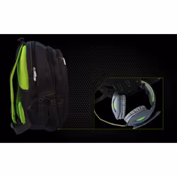 KeepOut BK7G sac à dos Noir, Vert Nylon - Vue supplémentaire 5