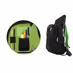 KeepOut BK7G sac à dos Noir, Vert Nylon - Vue supplémentaire 6