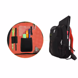 KeepOut BK7R sac à dos Noir, Rouge Nylon - Vue supplémentaire 5