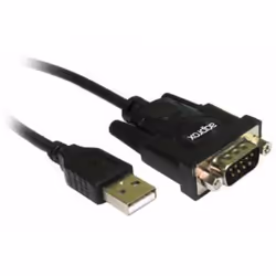 Approx appC27, Noir, 0,75 m, USB Type-A, DB-9, Mâle, Mâle