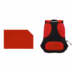 KeepOut BK7RXL sac à dos Noir, Rouge Simili-cuir, Nylon