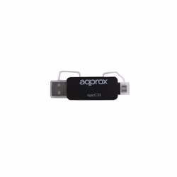 Approx APPC33, MMC, MicroSD (TransFlash), SD, Noir, 32 Go, CE, USB 2.0/Micro-USB, USB