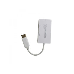 Approx appC37 DisplayPort VGA + HDMI + DVI Blanc