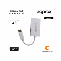 Approx appC37 DisplayPort VGA + HDMI + DVI Blanc - Vue supplémentaire 5