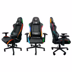 KeepOut XSPRO-RGB Siège pour jeu vidéo Fauteuil de gaming Siège rembourré Noir