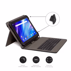 Nilox NXFU001 étui pour tablette 10.5" Support Noir