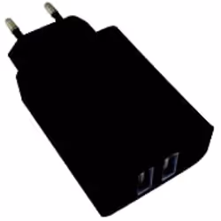 Chargeur USB de voyage - APPROX - 2X USB Pared - 2.4A - Noir - Accessoires pour tablettes