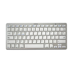 Nilox NXKB01S clavier Bluetooth QWERTY Espagnole Argent, Blanc