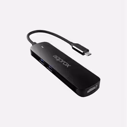 Approx APPC45, USB Type-C, Noir, SD, 30 Hz, HDMI, USB 3.2 Gen 2 (3.1 Gen 2) Type-A, Acrylonitrile-Butadiène-Styrène (ABS)