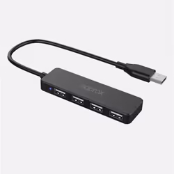 Approx APPC46, USB 2.0, USB 2.0, 480 Mbit/s, Noir, Acrylonitrile-Butadiène-Styrène (ABS), 0,15 m