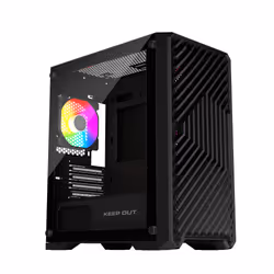 KeepOut XC-220 GLASS, PC, Noir, micro ATX, Micro-ITX, Plastique, SPCC, Acier, Verre trempé, 16,5 cm, 33 cm