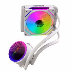 KeepOut XWC-120W, Refroidisseur de liquide tout-en-un, 12 cm, 800 tr/min, 1800 tr/min, 35,1 sone, Blanc
