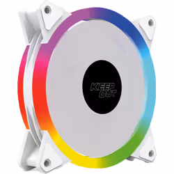 KeepOut XFC-120SRW, Ventilateur, 12 cm, 1600 tr/min, 11 dB, Noir