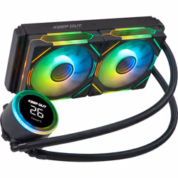 KeepOut XWC-240 PRO, Kit de refroidissement du liquide, 12 cm, Noir