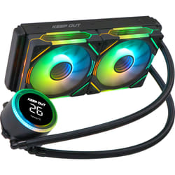 KeepOut XWC-240 PRO système de refroidissement d’ordinateur Processeur Kit de refroidissement du liquide 12 cm Noir