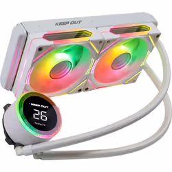 KeepOut XWC-240 PRO, Kit de refroidissement du liquide, 12 cm, Blanc