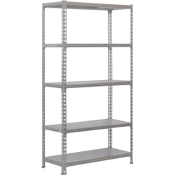 Simonrack - tagère Rangement, 2000x1000x400 mm, 5 Niveaux, 180 kg Capacité de Charge et Point de Flexion, Métal , Étagère Garage, Gris/Galvanisé