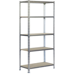 Simonrack - Etagère légère plateau bois sans vis maderclick 5/400 galva/bois - 1800x900x400 150Kg