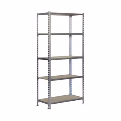 Simonrack Kit maderclick plus 5/500, 5 étagères, Bois, Métal, Bois naturel, Acier inoxydable, 150 kg, 1000 mm