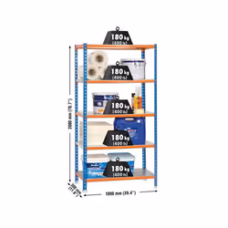 Simonrack Simonclick Plus 5/500 Métal Orange, Bleu, Argent