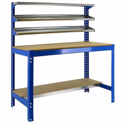 Simon Rack - Etabli métal/bois bleu 1440x1200x600 - SIMONWORK BT1 1200 Dimensions : 1440x1200x600 mm Max. Chargement premier ...