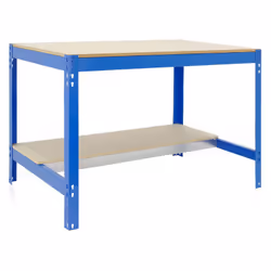 Etabli Simonrack KIT SIMONWORK BT0 900x600 bleu bois 842x910x610mm Etabli de travail en métal avec 2 niveaux. Profils en méta ...
