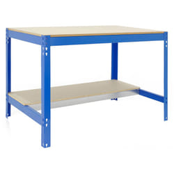 Etabli 2 niveaux Simonrack kit simonwork BT0 900x600 bleu bois 842x910x610mm