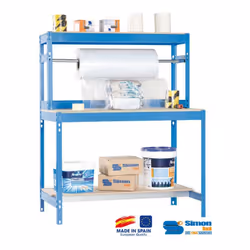 Simon Rack - Kit Etabli 1440x1200x750mm - BT-4 1200 BLEU/BOIS Caractéristiques techniques de cet établi Simon Rack BT-4 1200 ...