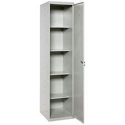 Simonlocker armoire en métal avec 4 étagères (180x40x40cm) gris locker