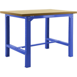 Simon Rack Etabli d'Atelier, Capacité de Charge 600 kg, 865x1800x750 mm, Bois 35 mm, Table de Travail Bricolage, Bleu/Mdf - BT-6