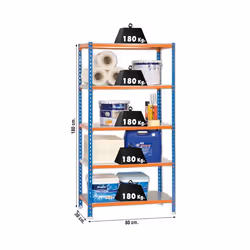 Simonrack Simonclick Mini 5/300 Métal Bleu, Argent