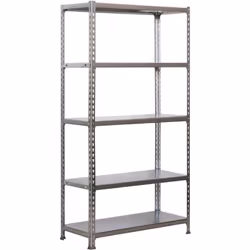 Etagère Simonrack KIT SIMONCLICK MINI 5/300 galva/galva 1800x800x300mm Etagère de rangement en métal avec 5 niveaux. Profils  ...