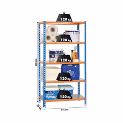 Simonrack Simonclick Superplus 5/500 Métal Orange, Bleu, Argent