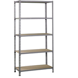 Etagère légère plateau bois sans vis maderclick mini 5/400 gris/bois - 1800x800x400 150Kg Simonrack