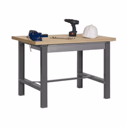 Simon Rack - Kit Etabli avec tiroir 865x1200x750mm Gris foncé/Bois - BT6 BOX 1200 Caractéristiques techniques de cet établi S ...