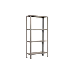 SIMON HOME Étagère 4 étagères en métal sans vis (160x80x30cm) GRIS