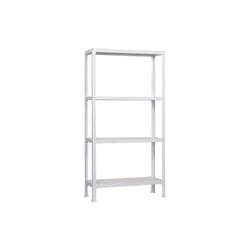 SIMON HOME Étagère 4 étagères en métal sans vis (160x80x30cm) BLANC