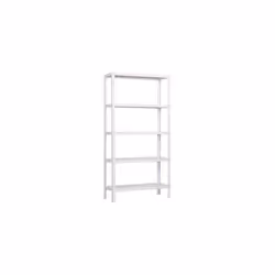 Étagère métallique sans vis BLANC/BLANC avec dimensions (hauteur x largeur x longueur) 1800x800x400 mm. Il dispose de 5 étagè ...