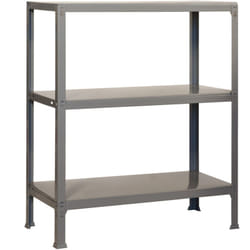 SIMON HOME Étagère 3 étagères en métal sans vis (90x80x36cm) GRIS