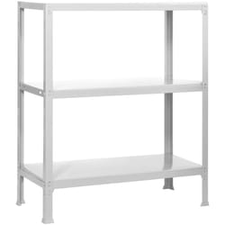 SIMON HOME Étagère 3 étagères en métal sans vis (90x80x36cm) BLANC