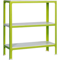SIMON HOME Étagère 3 étagères en métal sans vis (90x80x30cm) VERT ET BLANC