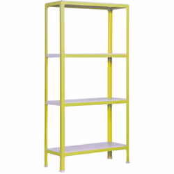 Étagère sans vis en métal VERT/BLANC avec dimensions (hauteur x largeur x longueur) 1600x800x400 mm Il dispose de 4 étagères  ...