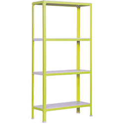 SIMON HOME Étagère 4 étagères en métal sans vis (160x80x40cm) VERT ET BLANC