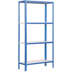 SIMON HOME Étagère 4 étagères en métal sans vis (160x80x40cm) BLEU et BLANC