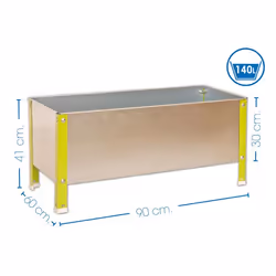 Simonrack G07100220290601 pot à fleurs Extérieure Jardinière Autonome Vert, Acier inoxydable