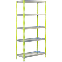 Tagère métallique Simon Rack sans vis verte/galvanisée 5 étagères 1800x900x300 mm Fabriquée en Espagne