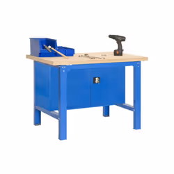 Simon Rack - Etabli avec porte verrouillable 865x1200x750mm Bleu - PLYWOOD LOCKER 1200 Les avantages de cet établi Simon Rack ...
