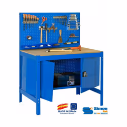 Simon Rack - Kit Etabli avec un verrou 1440x900x600mm Charge 400 Kg - BT2 LOCKER 900 BLEU Caractéristiques techniques de cet  ...
