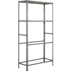 SIMONAUTO Étagère 4 étagères en métal sans vis (200x100x40cm) GRIS